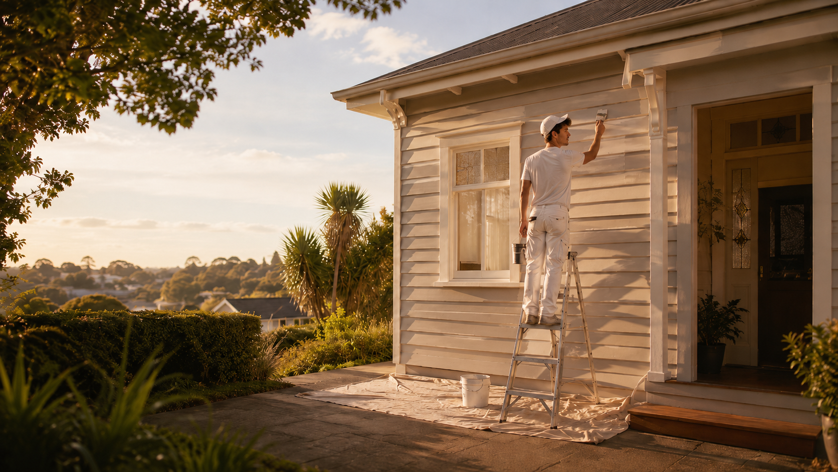 Weatherboard exterior prep and repainting in Auckland